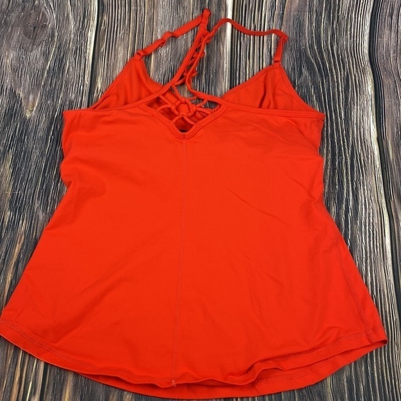 Prana Orange Racer Back Workout Top- size Small - Picture 3 of 12